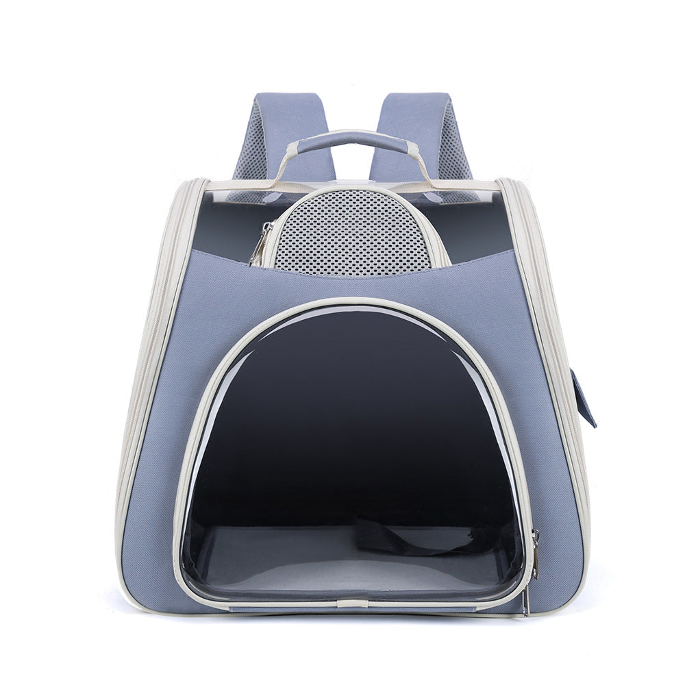 KFX-6610877 Portable Foldable Pet Carrier Bag - Medium Capacity, Soft PU PVC, Available in Blue, Pink, Green, Gray, White