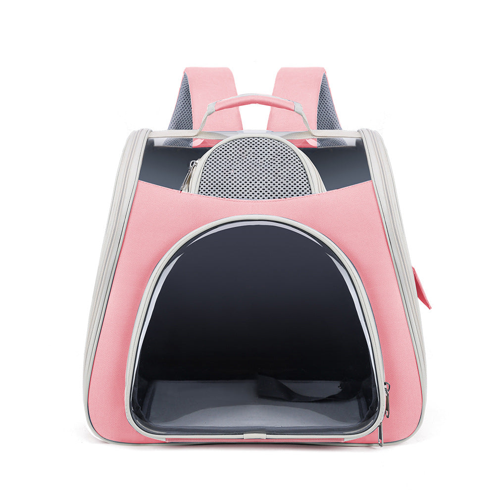 KFX-6610877 Portable Foldable Pet Carrier Bag - Medium Capacity, Soft PU PVC, Available in Blue, Pink, Green, Gray, White