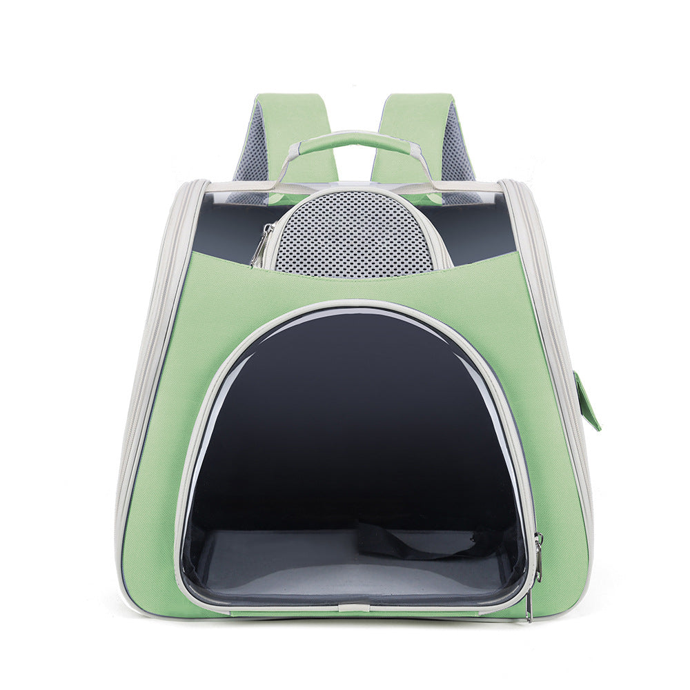 KFX-6610877 Portable Foldable Pet Carrier Bag - Medium Capacity, Soft PU PVC, Available in Blue, Pink, Green, Gray, White