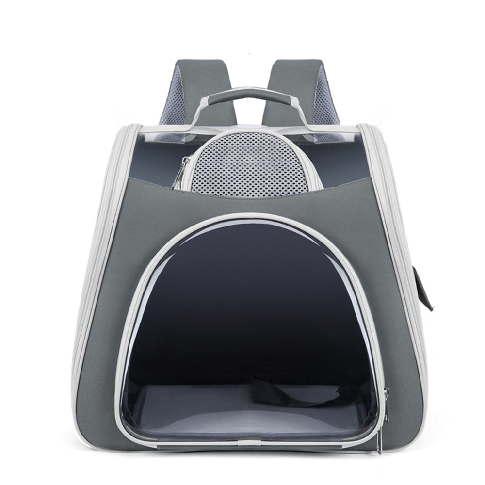 KFX-6610877 Portable Foldable Pet Carrier Bag - Medium Capacity, Soft PU PVC, Available in Blue, Pink, Green, Gray, White