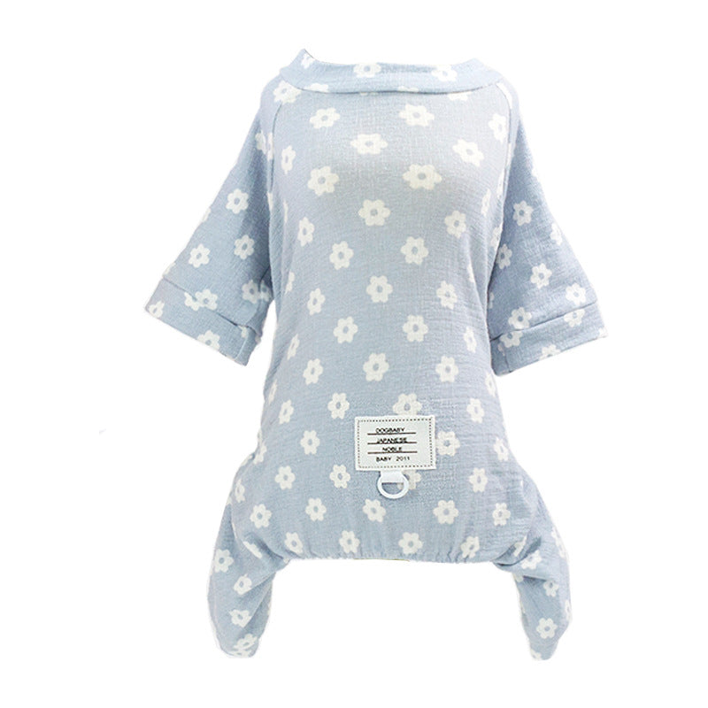 KFX-6611005 Cotton Four-Legged Dog Clothing - Sizes S to XXL with Adjustable Fit
