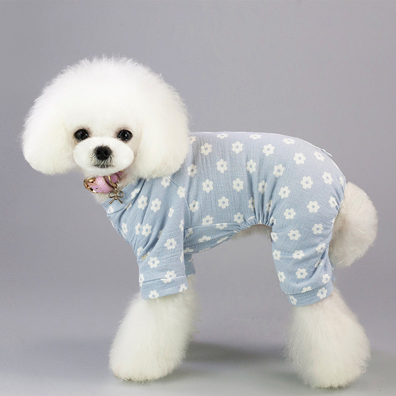 KFX-6611005 Cotton Four-Legged Dog Clothing - Sizes S to XXL with Adjustable Fit