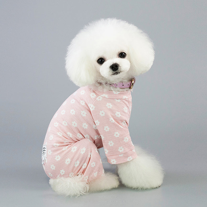 KFX-6611005 Cotton Four-Legged Dog Clothing - Sizes S to XXL with Adjustable Fit