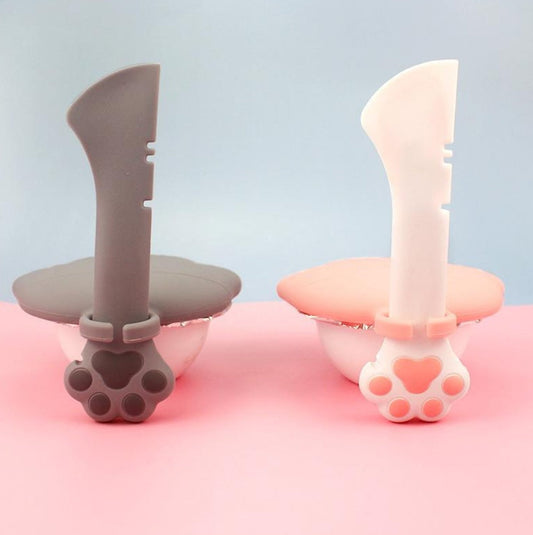 KFX-6612413 Pet Food Spoon and Lid Set - Multifunctional Wet/Dry Food Jar Opener for Cats and Dogs