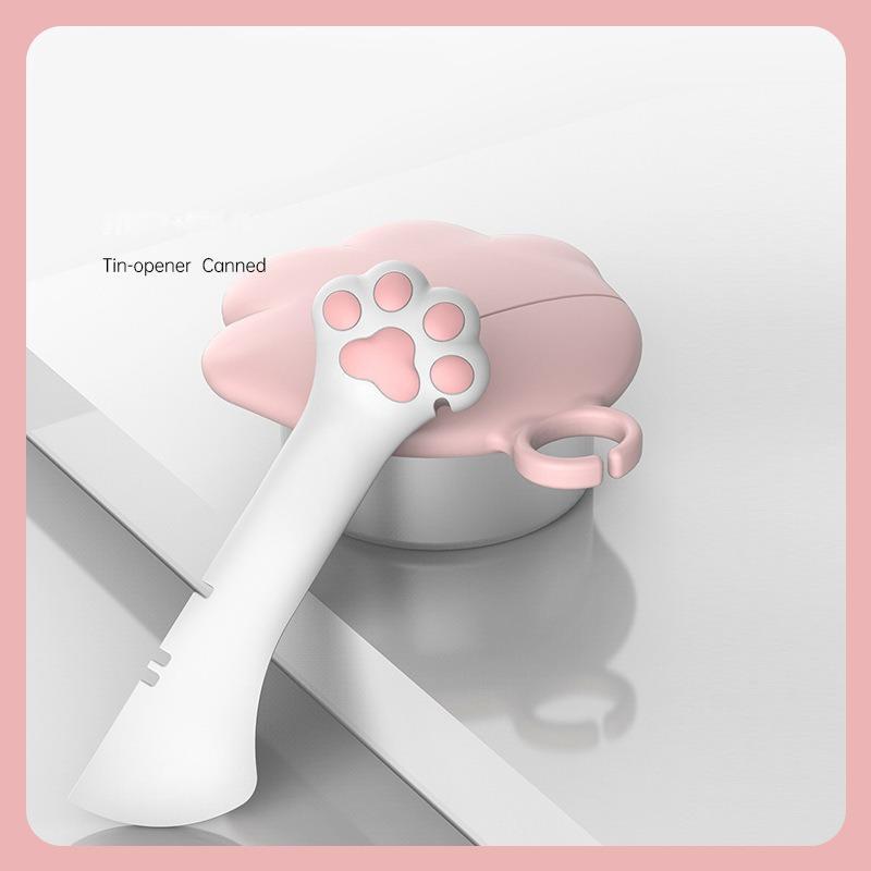 KFX-6612413 Pet Food Spoon and Lid Set - Multifunctional Wet/Dry Food Jar Opener for Cats and Dogs