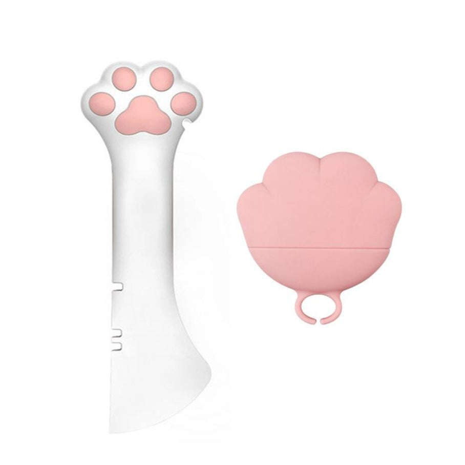 KFX-6612413 Pet Food Spoon and Lid Set - Multifunctional Wet/Dry Food Jar Opener for Cats and Dogs