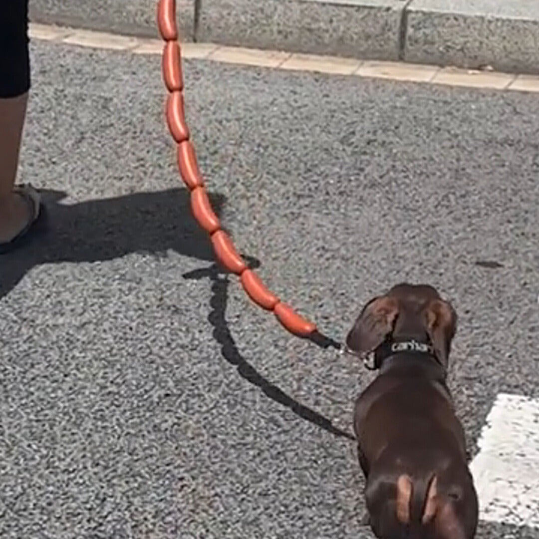 KFX-6615869 Brown Sausage Rope Toy for Dogs and Cats, 108cm Long, Durable Handheld Design