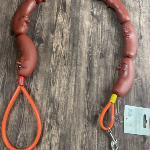 KFX-6615869 Brown Sausage Rope Toy for Dogs and Cats, 108cm Long, Durable Handheld Design