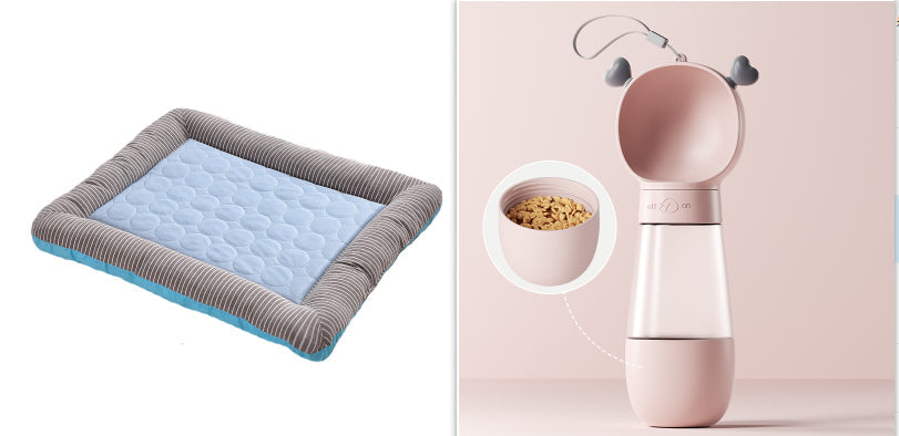 KFX-6616253 Cooling Pet Mat for Dogs and Cats - Soft Ice Silk Breathable Bed for Summer Sleeping - Available in Multiple Sizes