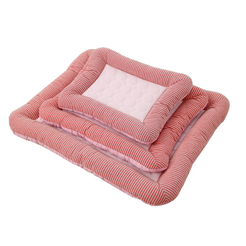 KFX-6616253 Cooling Pet Mat for Dogs and Cats - Soft Ice Silk Breathable Bed for Summer Sleeping - Available in Multiple Sizes
