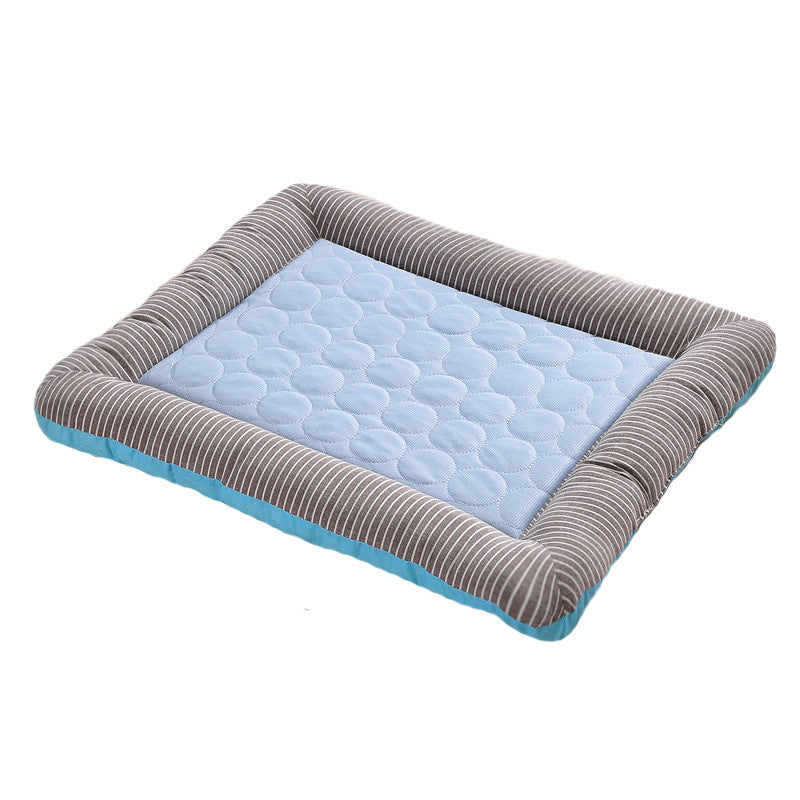 KFX-6616253 Cooling Pet Mat for Dogs and Cats - Soft Ice Silk Breathable Bed for Summer Sleeping - Available in Multiple Sizes
