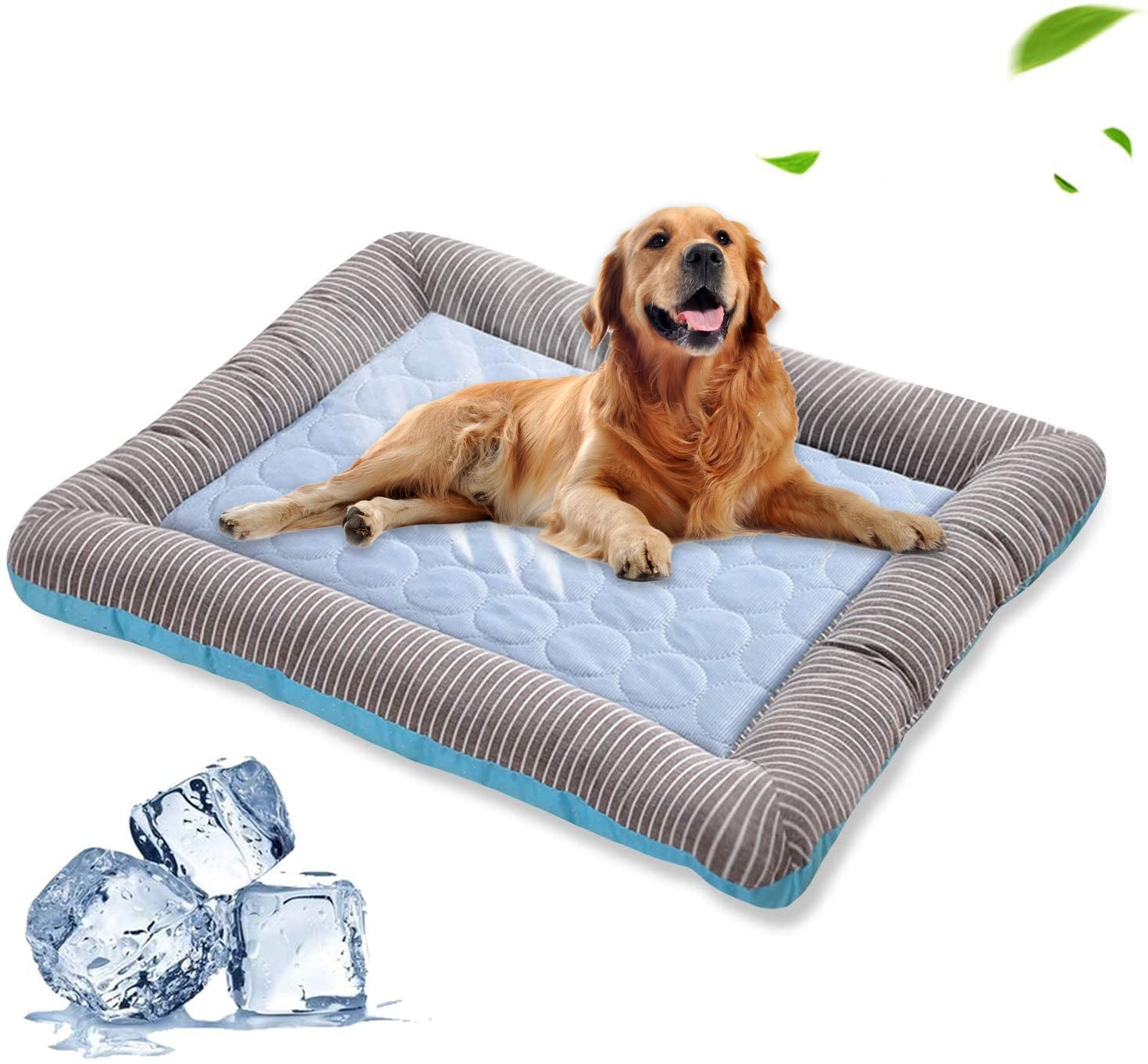 KFX-6616253 Cooling Pet Mat for Dogs and Cats - Soft Ice Silk Breathable Bed for Summer Sleeping - Available in Multiple Sizes