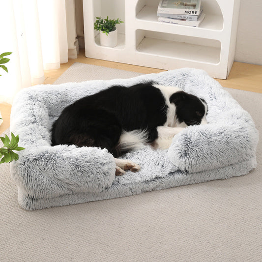 KFX-6618429 Plush Round Pet Bed for Dogs and Cats with Multiple Color Options and Sizes
