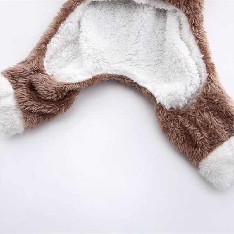 KFX-6618557 Cartoon Shaker Velvet Pet Coat for Dogs and Cats - Four-Legged Winterwear