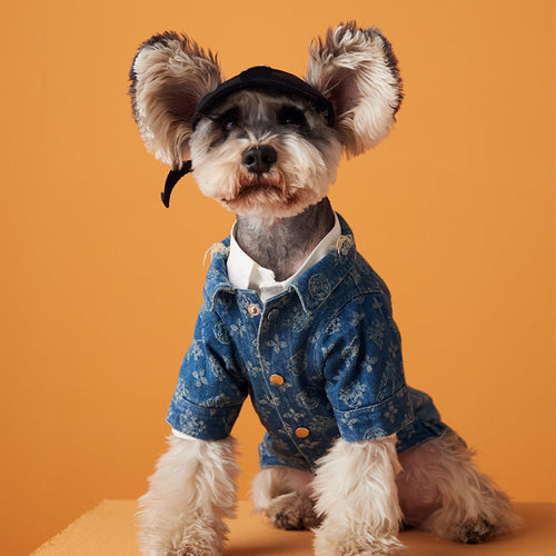 KFX-6621757 Floral Polka Dot Casual Shirt Dress for Puppies – Cotton Material, XS to XXL Sizes