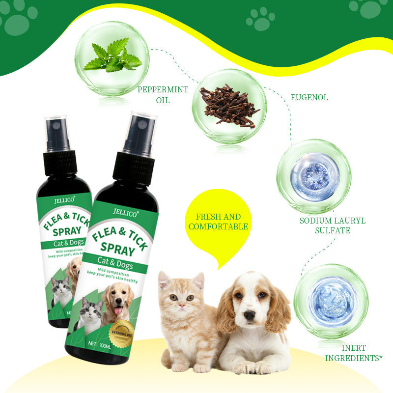 KFX-6622013 Pet Skin Itching Relief Spray for Dogs and Cats - 100ml Insecticide Solution