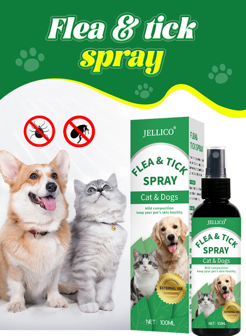 KFX-6622013 Pet Skin Itching Relief Spray for Dogs and Cats - 100ml Insecticide Solution