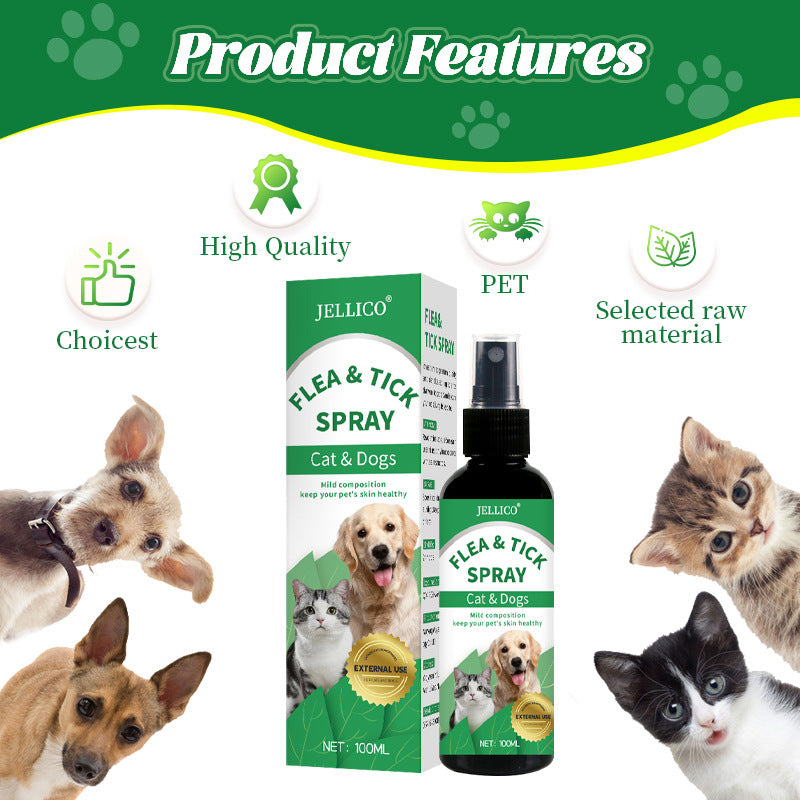 KFX-6622013 Pet Skin Itching Relief Spray for Dogs and Cats - 100ml Insecticide Solution