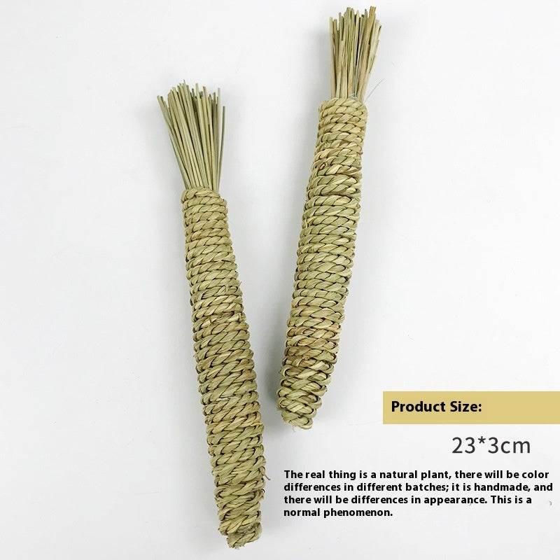 KFX-6622781 Hand Woven Water Grass Toy for Small Pets - Ideal for Teeth Grinding and Dental Health