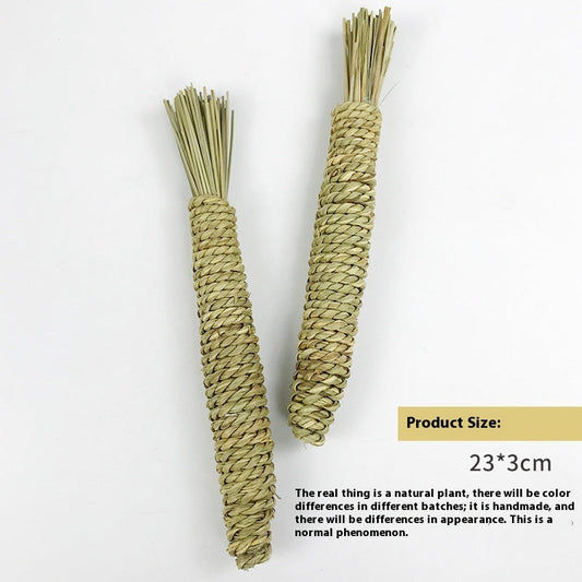 KFX-6622781 Hand Woven Water Grass Toy for Small Pets - Ideal for Teeth Grinding and Dental Health