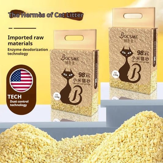 KFX-6623421 Tofu Cat Litter with Deodorant, Dust-free Bentonite Ore, 2.5kg