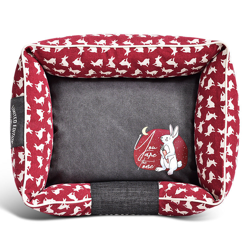 KFX-6624189 Jarre Aero Bull Dog Bed in Small, Medium, and Large Sizes - Red, Blue, Green Rabbit Options