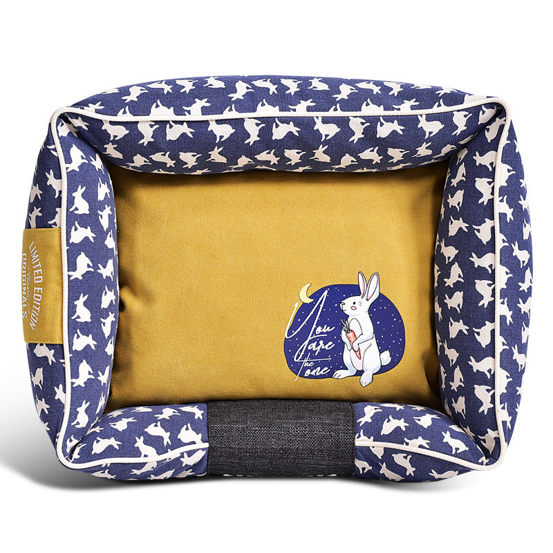KFX-6624189 Jarre Aero Bull Dog Bed in Small, Medium, and Large Sizes - Red, Blue, Green Rabbit Options