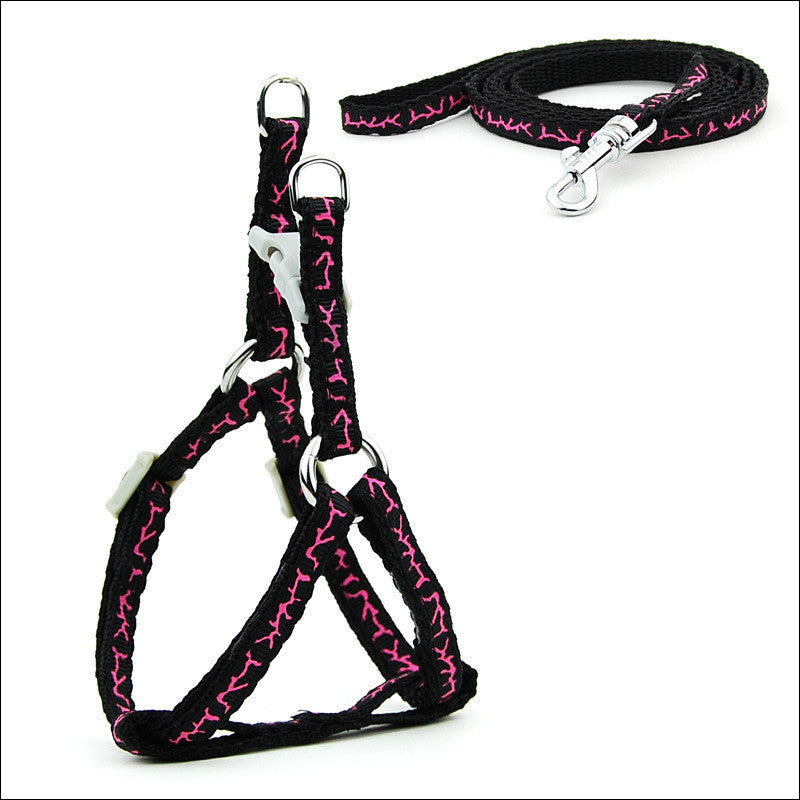KFX-6629181 Adjustable Cat and Dog Leash with Chest Strap, Durable PP Material