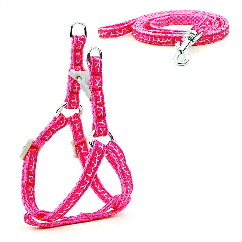 KFX-6629181 Adjustable Cat and Dog Leash with Chest Strap, Durable PP Material