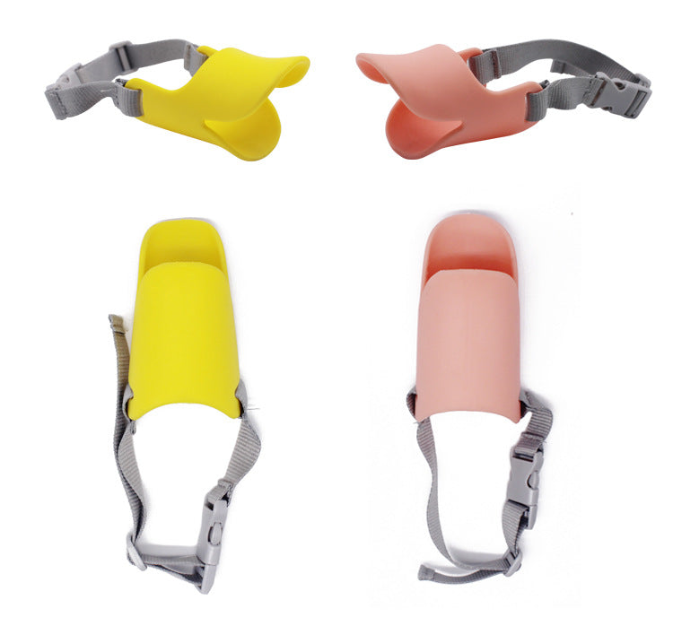 KFX-6629565 Creative Anti-Barking Pet Duckbilled Sleeves - Multi-Color Silicone Set for Dogs and Cats in S, M, L Sizes