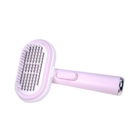 KFX-6631485 Pet Hair Removal Steel Needle Comb and Bath Brush in Blue and Pink