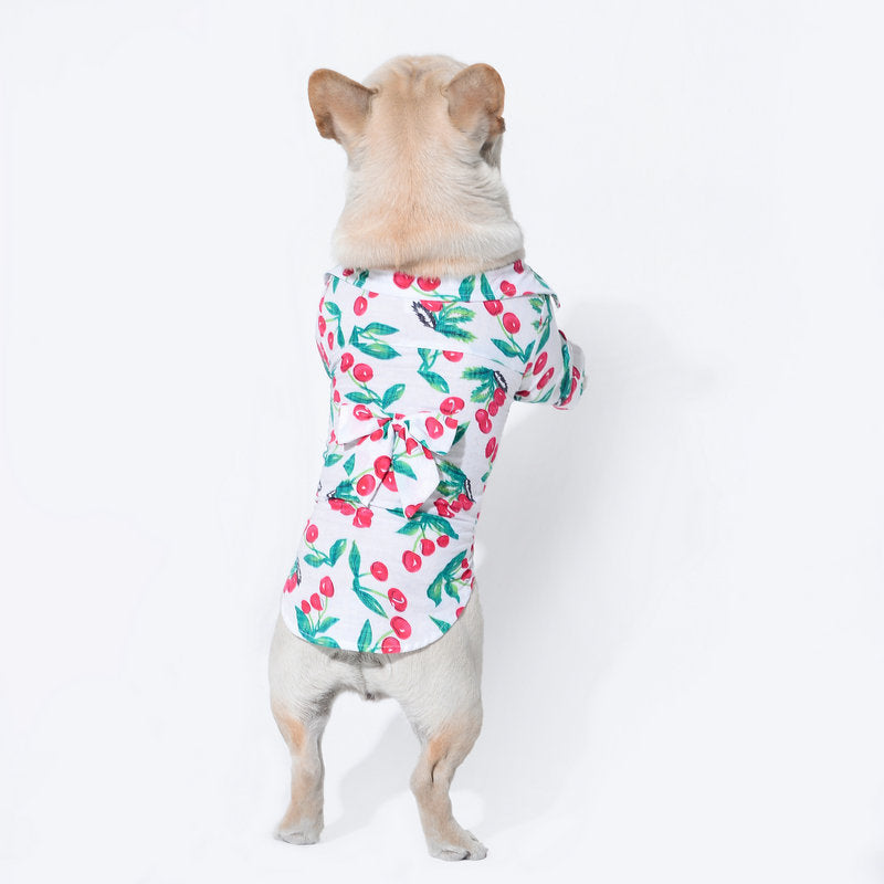 KFX-6634045 Casual Cotton Dog Shirt in Black, White, and Yellow - Various Sizes Available