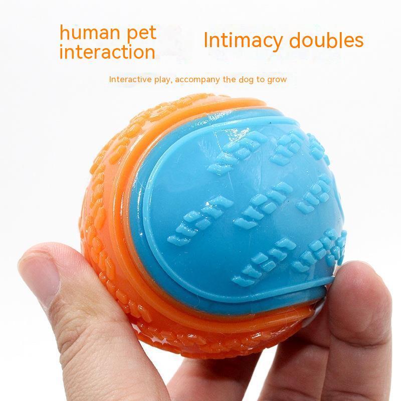 KFX-6634301 Durable Dog Molar Ball Toy for Playtime and Chewing, Random Color, Rubber Material