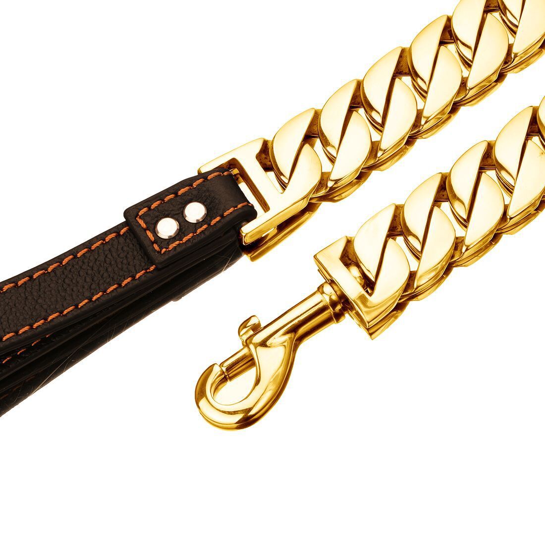 KFX-6635453 316L Stainless Steel Dog Traction Chain - Available in 50cm, 60cm, 70cm, 80cm, 90cm Lengths