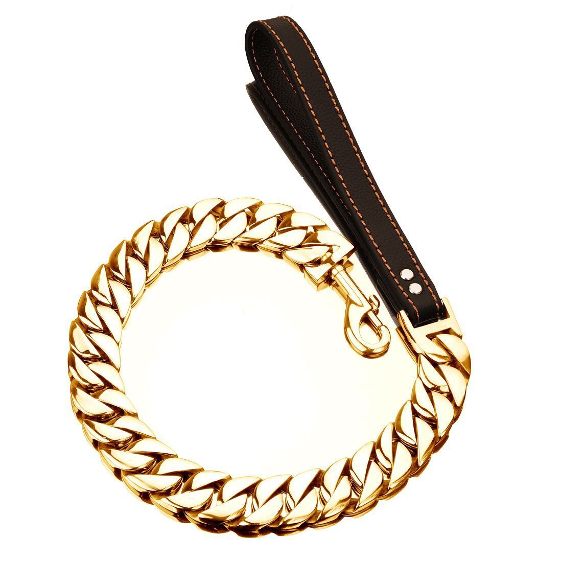 KFX-6635453 316L Stainless Steel Dog Traction Chain - Available in 50cm, 60cm, 70cm, 80cm, 90cm Lengths