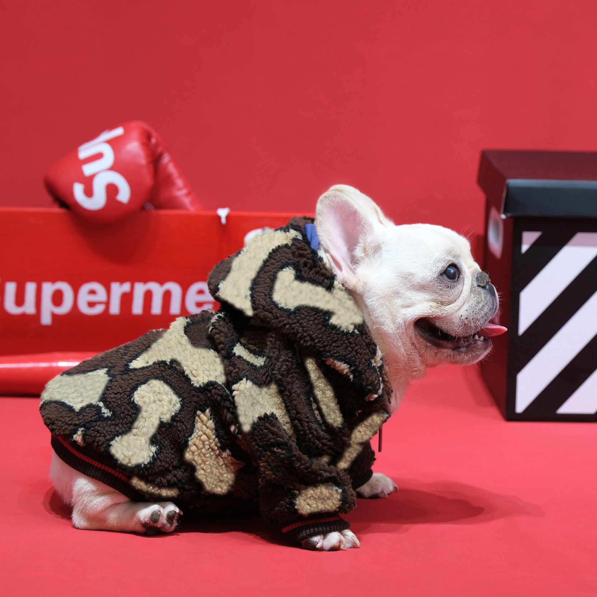 KFX-6636221 Cozy Lambswool Zip-Up Dog Shirt Coat for Autumn and Winter