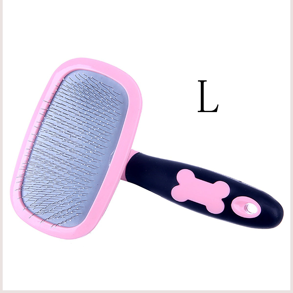 KFX-6637245 Pet Grooming Brush for Dogs and Cats with Comfort Grip, Rotatable Slicker Design, Long and Short Hair Suitable, Blue/Pink