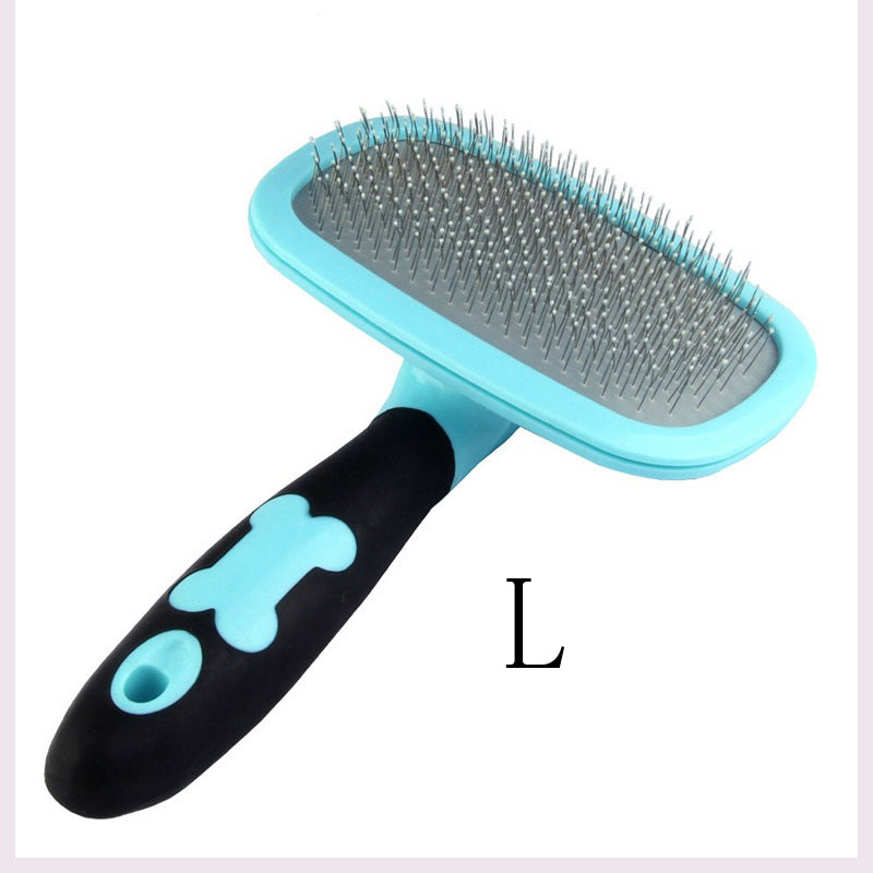 KFX-6637245 Pet Grooming Brush for Dogs and Cats with Comfort Grip, Rotatable Slicker Design, Long and Short Hair Suitable, Blue/Pink