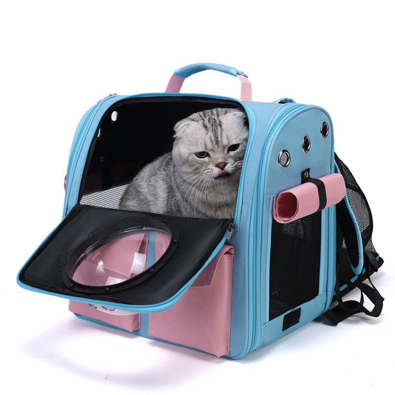 KFX-6637885 Extendable Large Capacity Pet Backpack for Cats and Dogs, Nylon Material, Medium Soft Design
