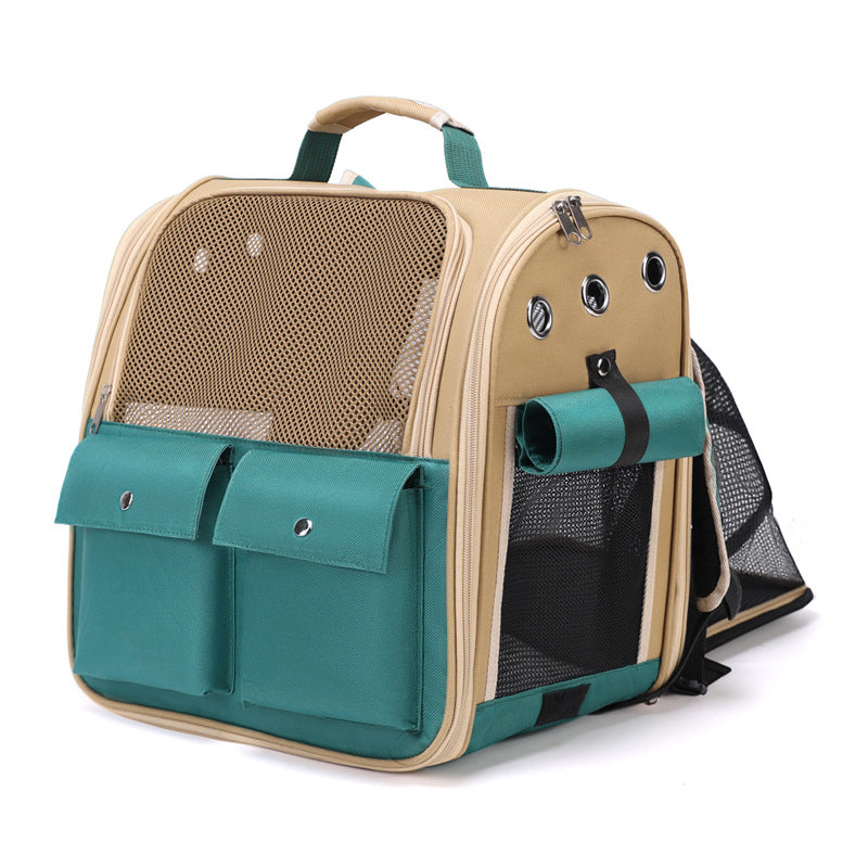KFX-6637885 Extendable Large Capacity Pet Backpack for Cats and Dogs, Nylon Material, Medium Soft Design