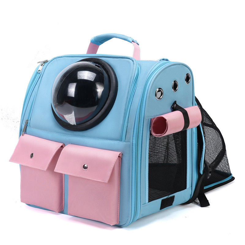 KFX-6637885 Extendable Large Capacity Pet Backpack for Cats and Dogs, Nylon Material, Medium Soft Design