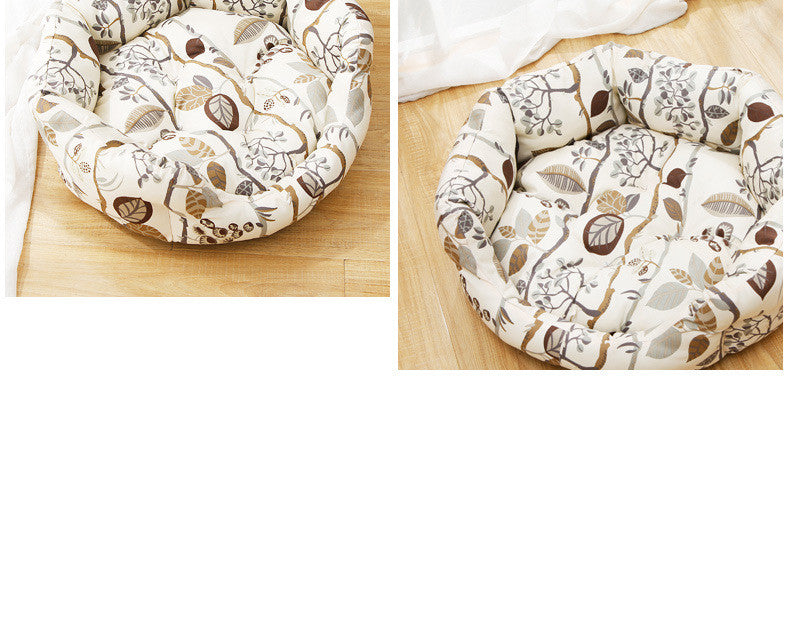 KFX-6639677 All-Seasons Dog Kennel Mat for Small to Large Breeds with Comfortable Backrest