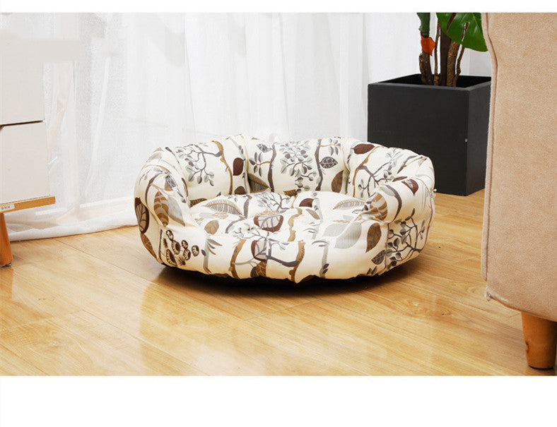 KFX-6639677 All-Seasons Dog Kennel Mat for Small to Large Breeds with Comfortable Backrest
