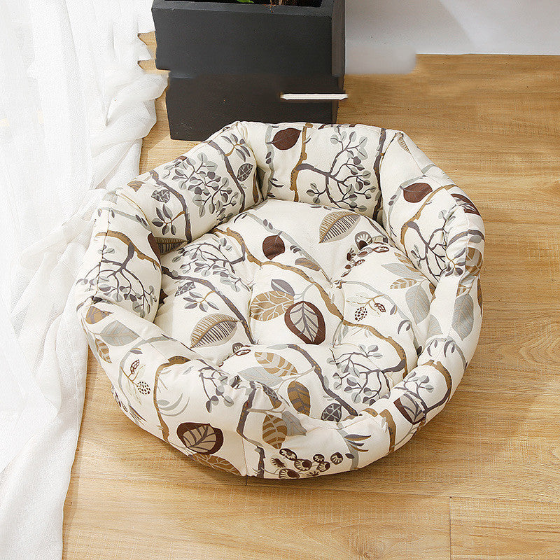 KFX-6639677 All-Seasons Dog Kennel Mat for Small to Large Breeds with Comfortable Backrest