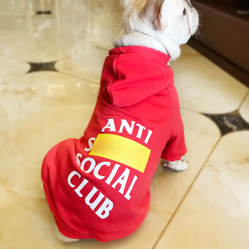 KFX-6643773 Cozy Cotton Letter Print Dog Sweatshirt for Small Breeds