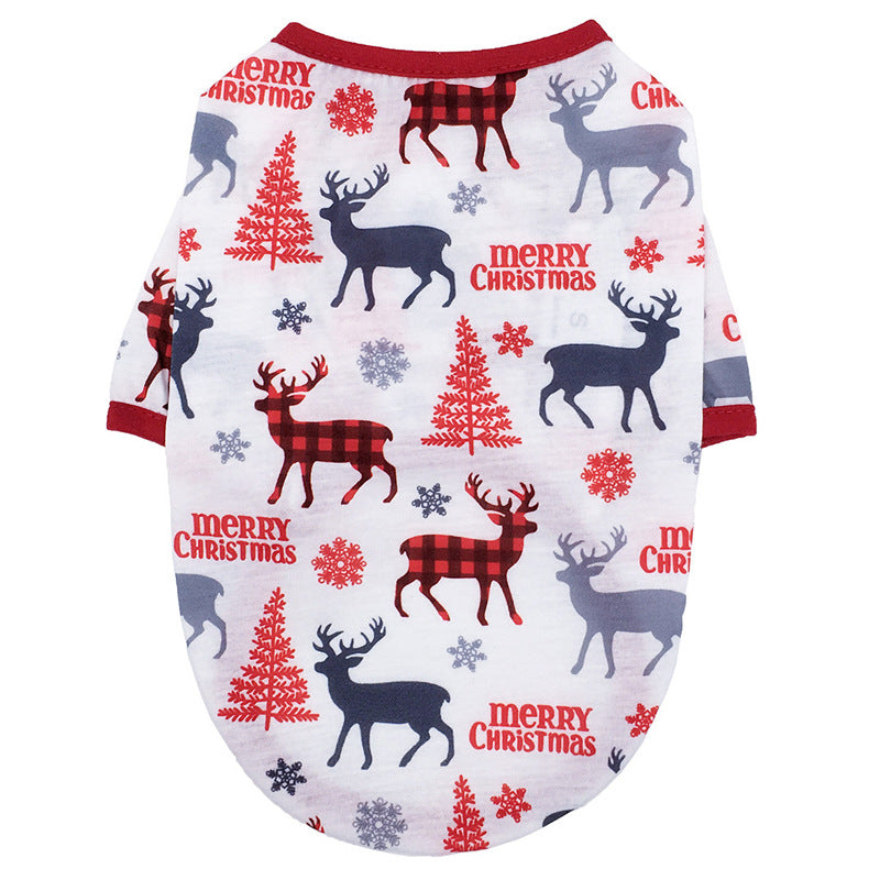 KFX-6645821 Festive Cotton Pet Clothes for Cats - Casual Two-Legged Styles in Various Holiday Designs