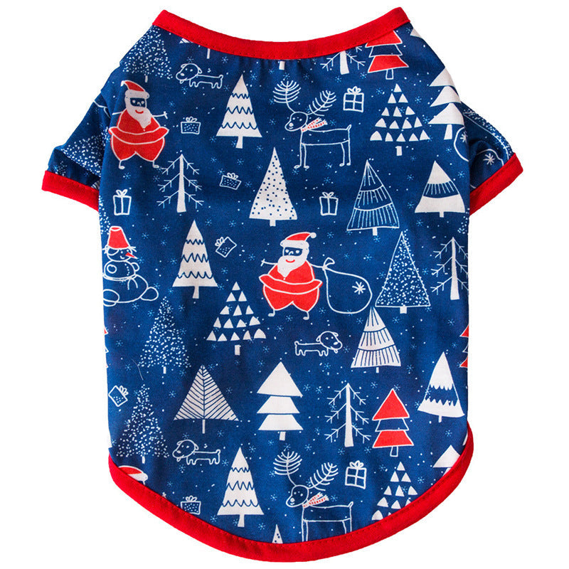 KFX-6645821 Festive Cotton Pet Clothes for Cats - Casual Two-Legged Styles in Various Holiday Designs
