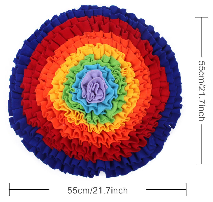 KFX-6649021 Snuffle Mat for Dogs - Plush Sniffing Pad for Interactive Nose Work and Slow Feeding, Washable and Durable 55cm x 55cm
