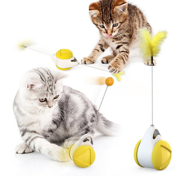 KFX-6650941 Balance Swing Car Cat Toy - Interactive Plastic Playmate for Engaging Feline Fun