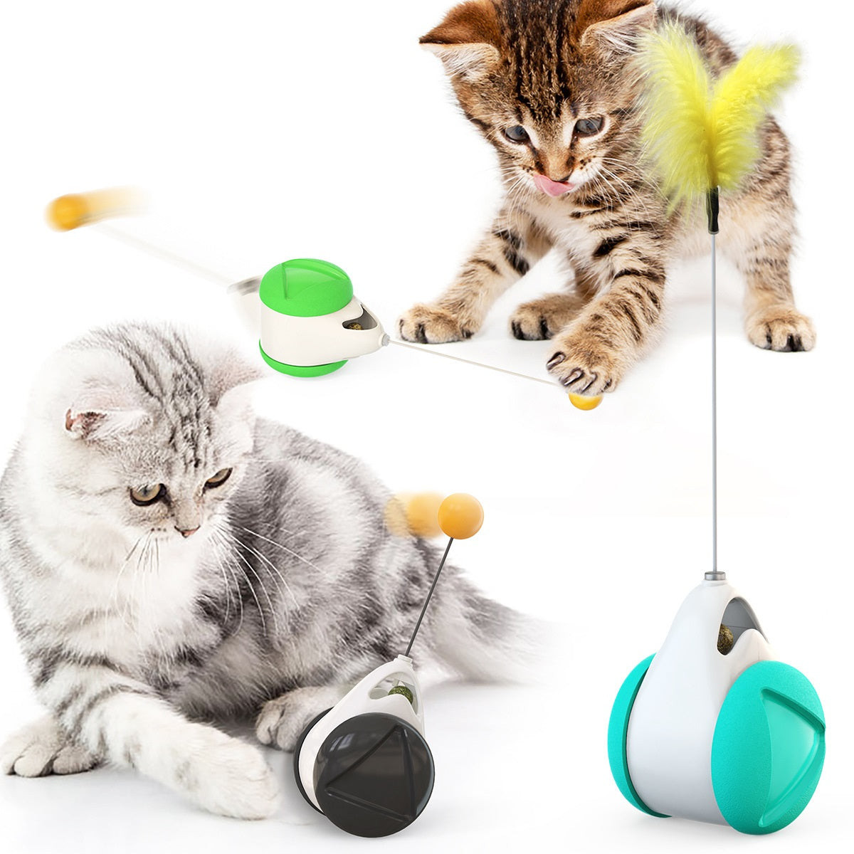 KFX-6650941 Balance Swing Car Cat Toy - Interactive Plastic Playmate for Engaging Feline Fun